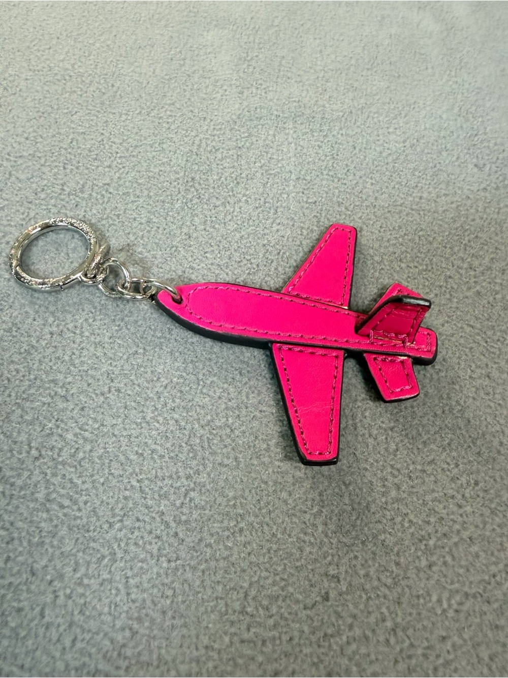 Michael Kors- Airplane Bag Charm/Key Ring- Hot Pink- MSRP $128